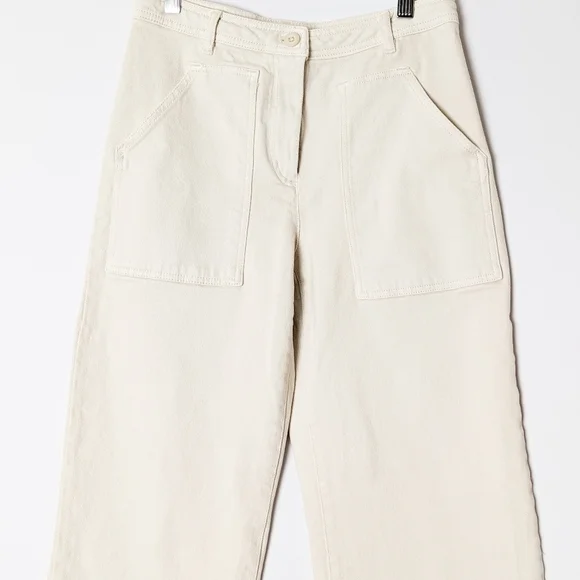 WILFRED Modern Utility Pant Wide Leg Trouser GD Birch White 2 Aritzia - Picture 11 of 13